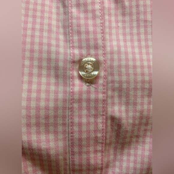 Vineyard Vines Pink/White Gingham Button Down Long Sleeve Shirt-SZ 10 - Picture 6 of 10
